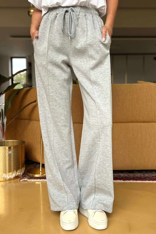Made in Italy Cricket City Seamed Jogger Grey Marl